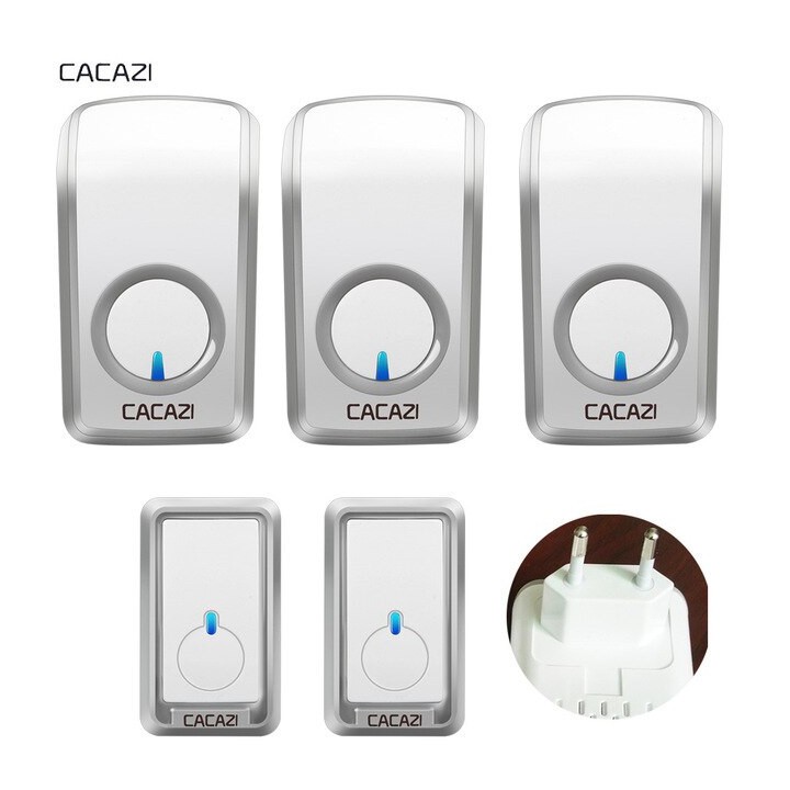 Carillon de porte 220v sonnette sans fil étanche 350m appel à distance 200m a 350m 48 sonneries prise euro