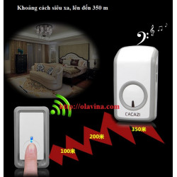 Universal 350M Long Wireless Doorbell Remote CALL Waterproof Smart Door Bell No batteries Music Doorbell EU Plug 110v 220v
