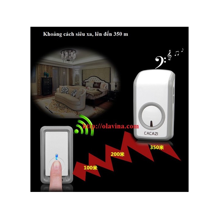 Universal 350M Long Wireless Doorbell Remote CALL Waterproof Smart Door Bell No batteries Music Doorbell EU Plug 110v 220v