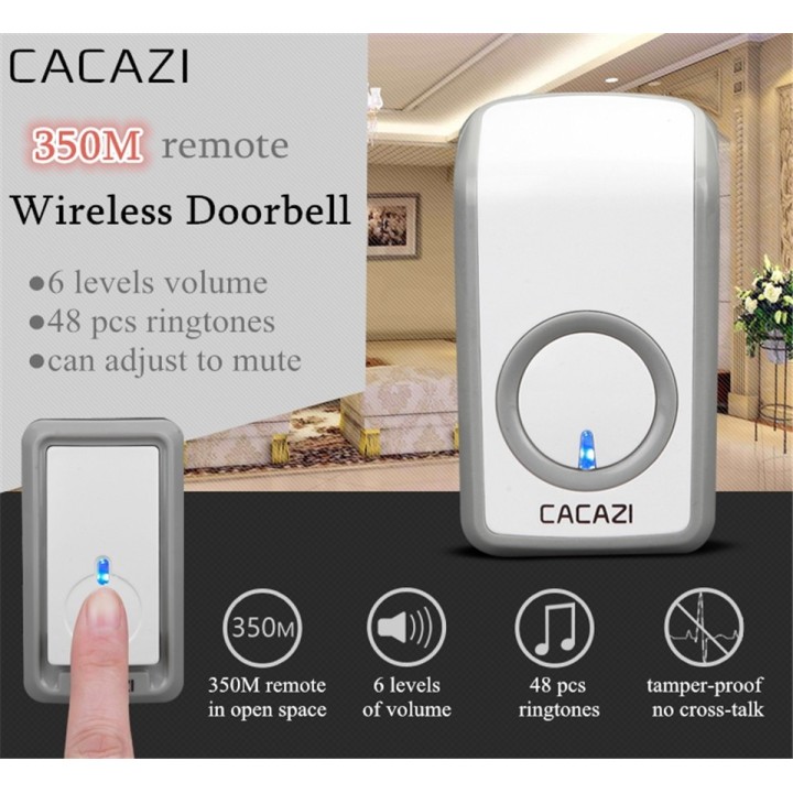 Universal 350M Long Wireless Doorbell Remote CALL Waterproof Smart Door Bell No batteries Music Doorbell EU Plug 110v 220v