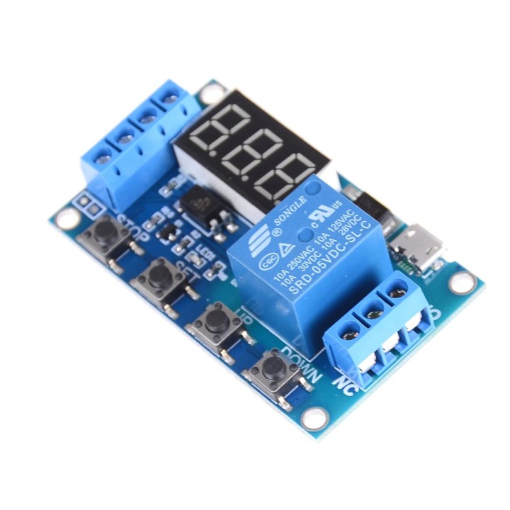 Relais temporisé retardateur 12v frm01 programmable 1 seconde a 270 h 26374 timer commande positive