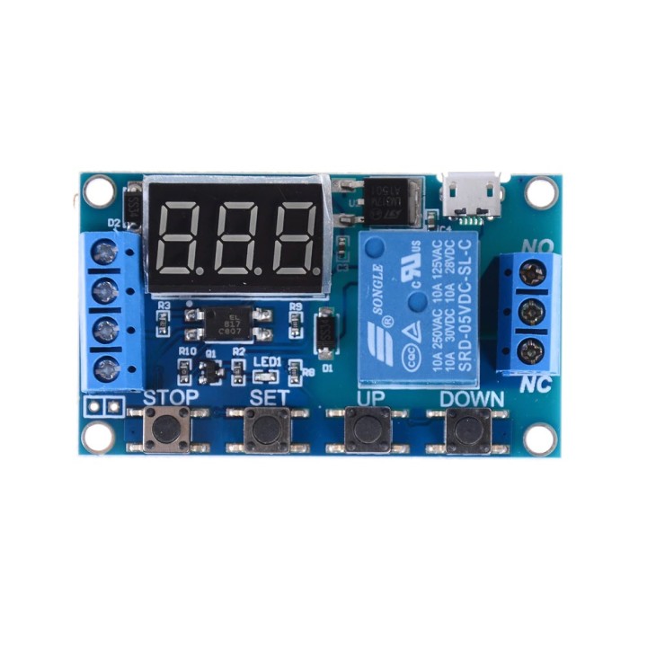 Relais temporisé retardateur 12v frm01 programmable 1 seconde a 270 h 26374 timer commande positive