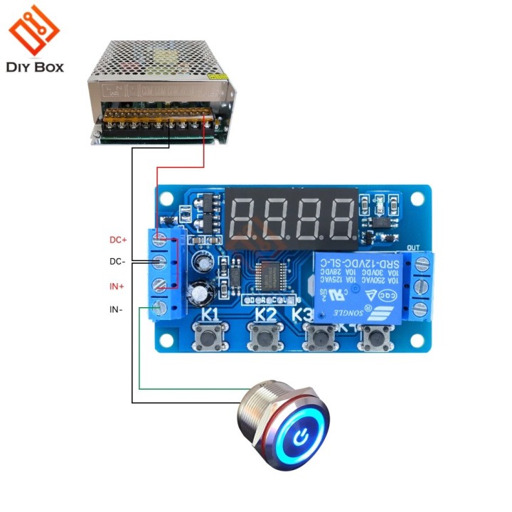 Multifunktions- self- lock relay cycle timer -modul plc home automation delay- 12v