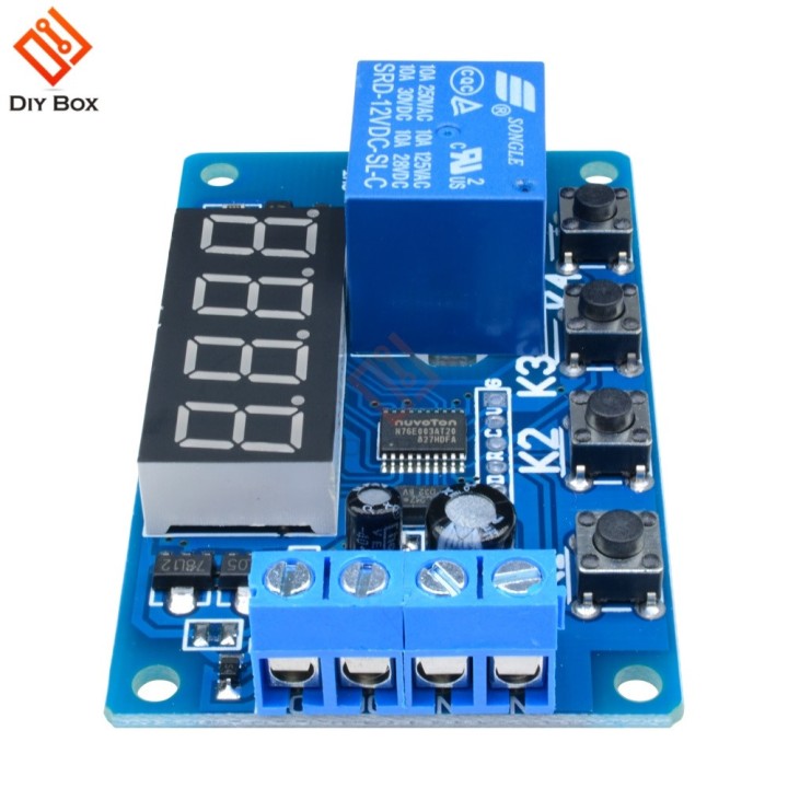 Multifunction self-lock relay cycle timer module plc home automation delay 12v