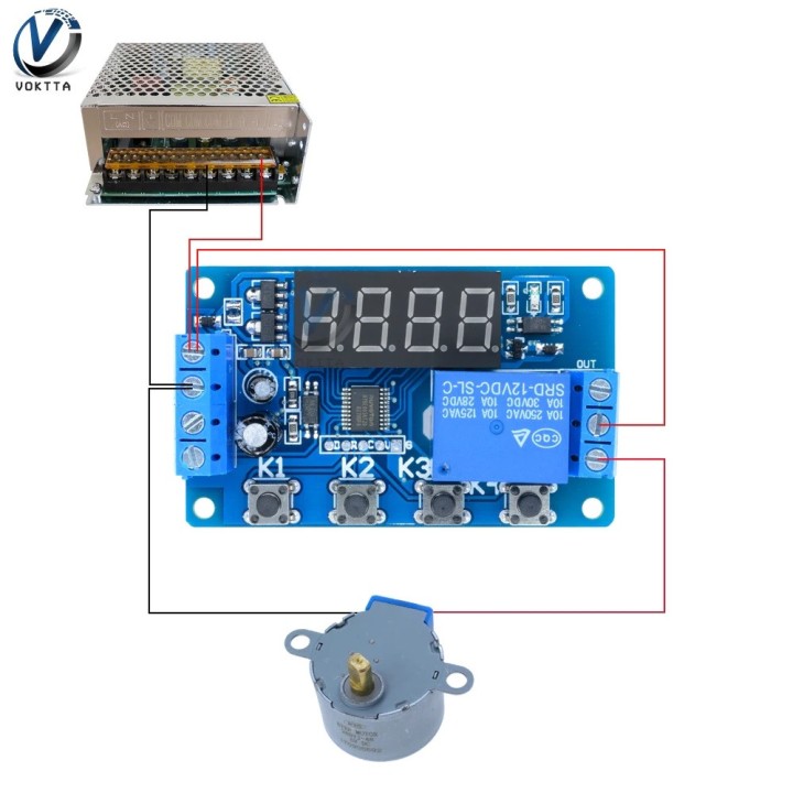 Relais temporisé retardateur 12v frm01 programmable 1 seconde a 270 h 26374 timer commande positive