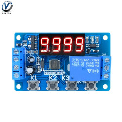 Multifunction self-lock relay cycle timer module plc home automation delay 12v
