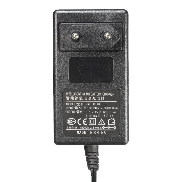 Batteria Chargeur Ni-MH Ni-Cd 2.4v 3.6v 4.8v 6v 7.2v 8.4v 9.6v 10.8v 12v 13.2v 14.4v 15.6v 16.8v 18v