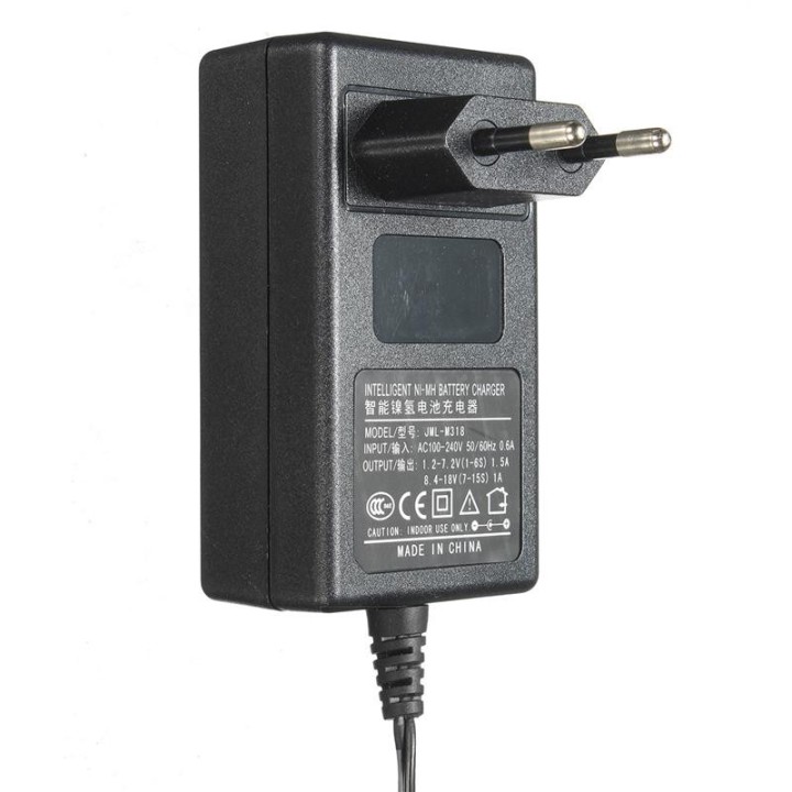 Batteria Chargeur Ni-MH Ni-Cd 2.4v 3.6v 4.8v 6v 7.2v 8.4v 9.6v 10.8v 12v 13.2v 14.4v 15.6v 16.8v 18v