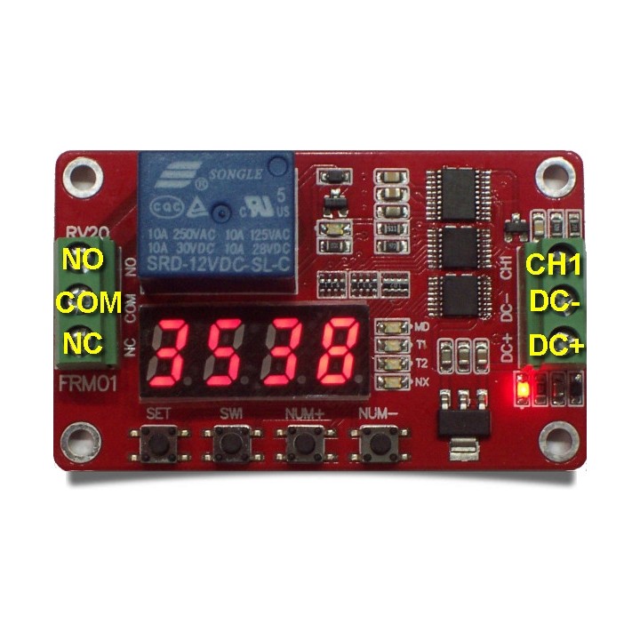 Multifunzione auto -lock relay cycle timer modulo plc home automation delay 24v h-tronic - 7
