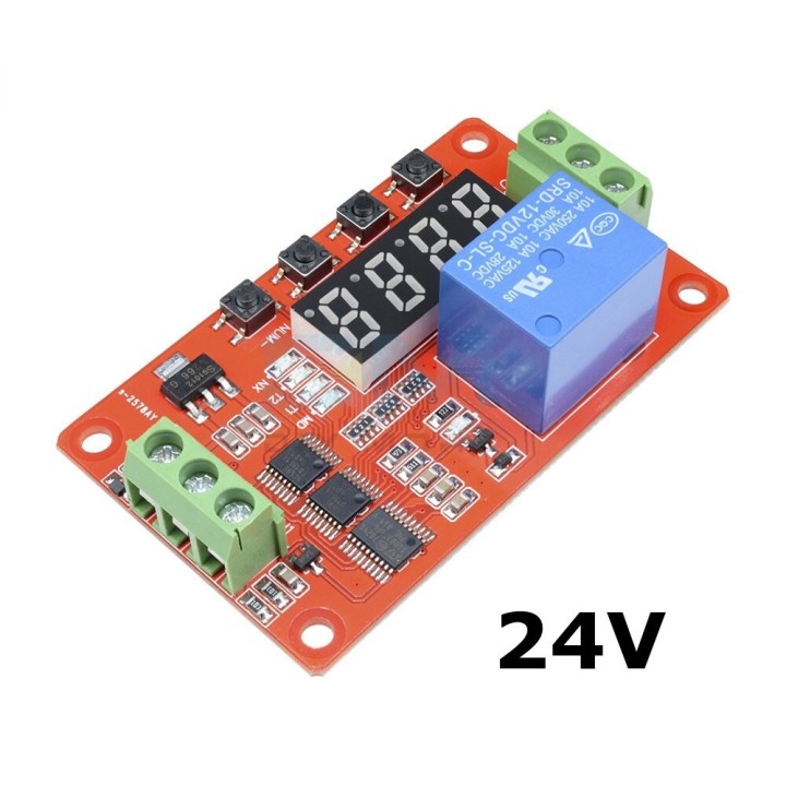 Multifunzione auto -lock relay cycle timer modulo plc home automation delay 24v h-tronic - 13
