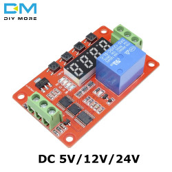 Multifunction self-lock relay cycle timer module plc home automation delay 12v h-tronic - 14