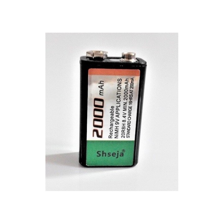 2000mAh capacity low self-discharge 9V rechargeable battery technology manufacturing in Japan security 1000mA 1200mA 1500mA flou