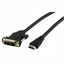 Cable hdmi 19 pins dvi d macho 5 metros video cable 551 5.0 konig - 1