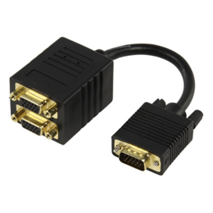 Repartiteur 2x vga-kabel vga-kabel 15cm vergoldet 560 jr  international - 1
