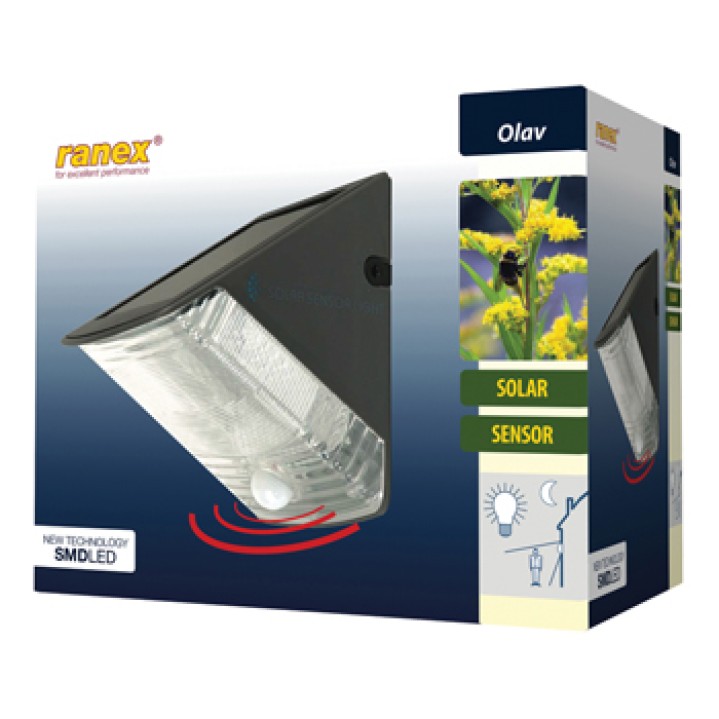 Lampara alumbrado solar mural luz led autonoma radar detector movimento paso ra 5000261 konig - 2