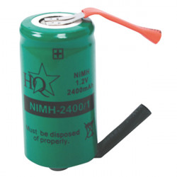 Rechargeable nimh battery memory nimh 2400/1 hq 1.2v 2400mah soldering hq - 1