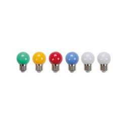 Set of 6 blue lights red yellow green light string replacement bench velleman - 1