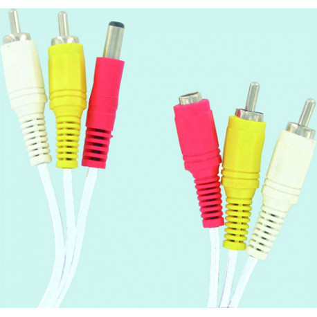 Audio-video-kabel 10m 2 cinch-stecker / stecker 2 cinch-buchse + alim alim alim kabel klinke buchse der kamera cen - 2