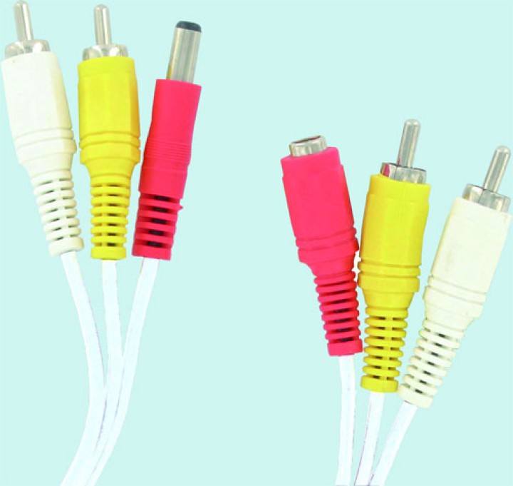 Audio video cable 10m 2 rca male / male 2 rca jack + alim alim alim cable jack female to camera cen - 2