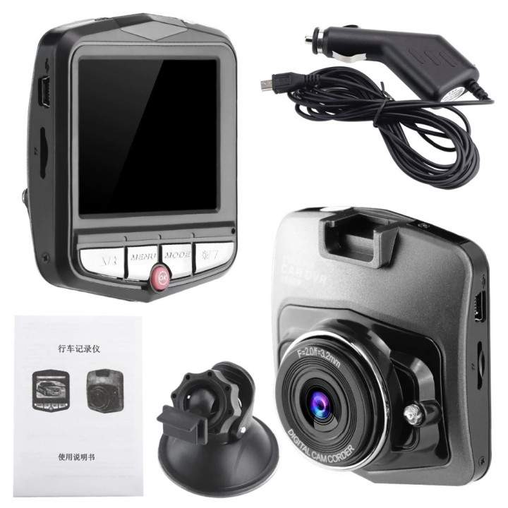 16GB Car Dash Cam - HD DVR Recorder With Night Vision, 1080p, Audio Recording