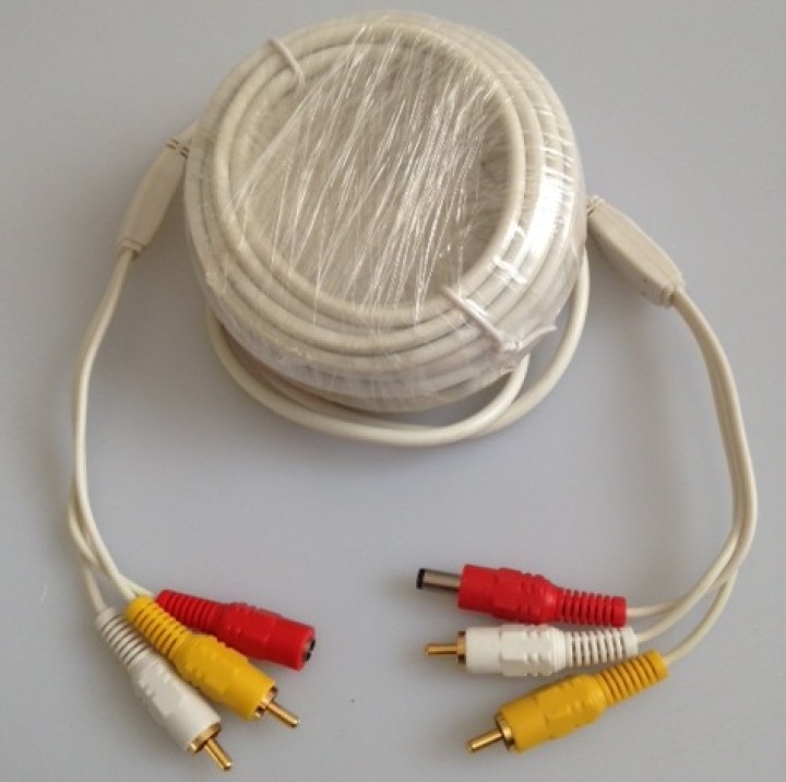 Audio-video-kabel 10m 2 cinch-stecker / stecker 2 cinch-buchse + alim alim alim kabel klinke buchse der kamera cen - 1