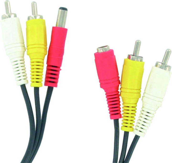 Audio-video-kabel 25m 2 cinch-stecker / stecker 2 cinch-buchse + alim alim alim kabel klinke buchse der kamera cen - 1