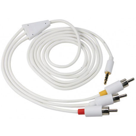3,5 mm audio-video-kabel für den ipod oder mini-auf-cinch-av-anschluss  pcmp16 - Eclats Antivols