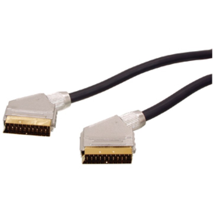 Cable euroconector de alta calidad chapado de oro konig - 1