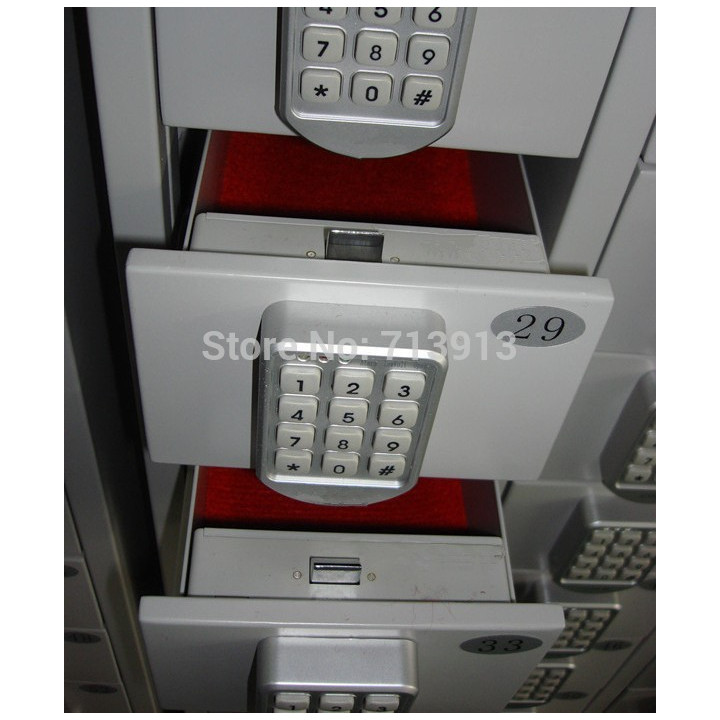 Del metal plateado cerraduras electrónicas teclado Contraseña armario bloqueo gabinete Digital para Locker hotel de la oficina d