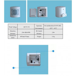 Detecteur de presence PIR intelligent sans fil pour climatisationé minuterie mise en marche/arrêt automatique