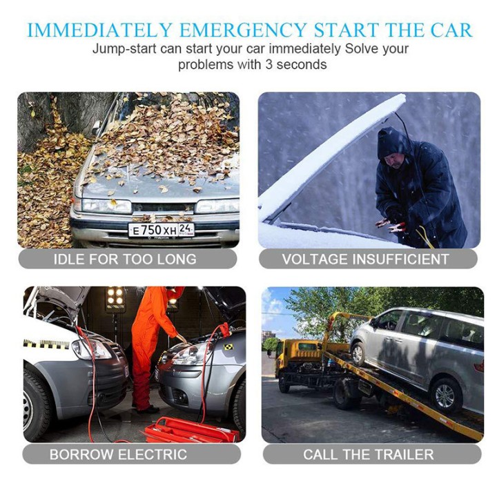 Car Jump Starter 400A 12V Batteria per auto esterna Multi-funzione di emergenza Batteria Booster