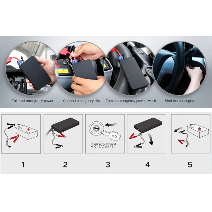 Car Jump Starter 400A 12V External Car Battery Multi-function Vehicle Emergency Battery Booster Car Starter