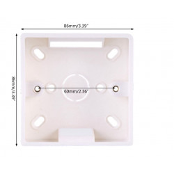 86X86 PVC Caja de conexiones Casete de montaje en pared para interruptor Base de enchufe Interruptor Caja inferior