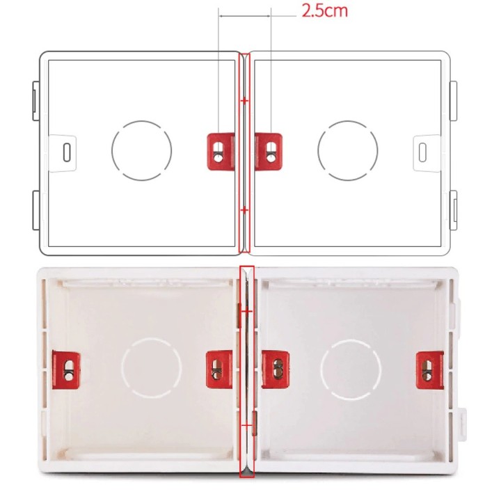 boite coffret montage mural encastree Cassette saillie pour interrupteur prise électrique 86X86 PVC
