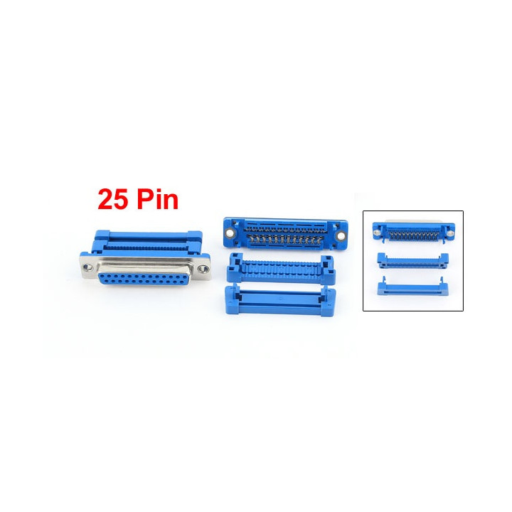 DB25 25 pin Female D-SUB DB-25 Parallel Port IDC Flat Ribbon Cable Terminal Connector Adapter bluecharge direct - 1