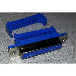 DB25 de 25 pines hembra D-SUB DB-25 de puerto paralelo IDC de cable de cinta plana del conector de conexión del adaptador bluech