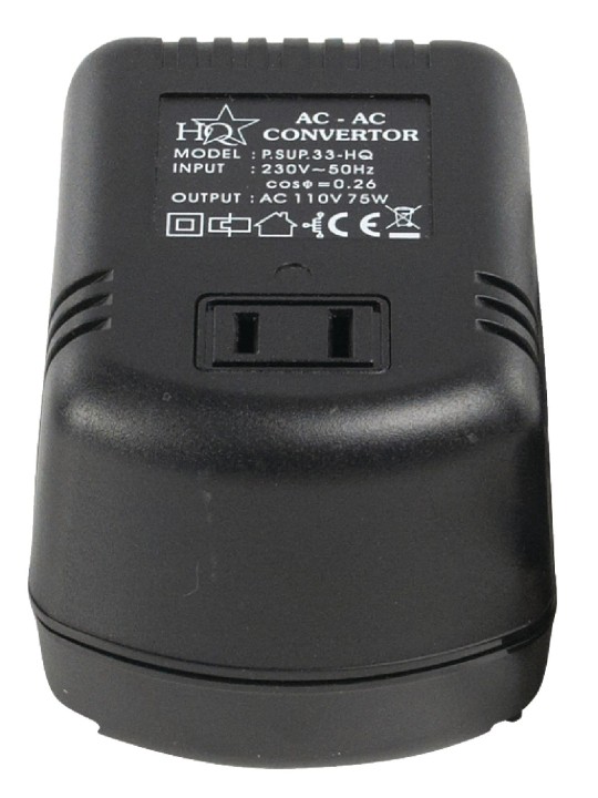 Convertidor electrico cambiador de tension 110v 220v 120v 230v 75w transformateur hq p.sup.33 hq hq - 1