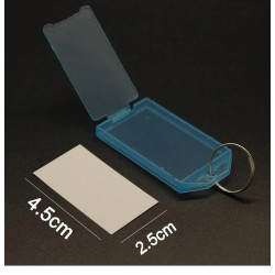 Porte-clé plastique solide pack de 6 grand affichage avec etiquette