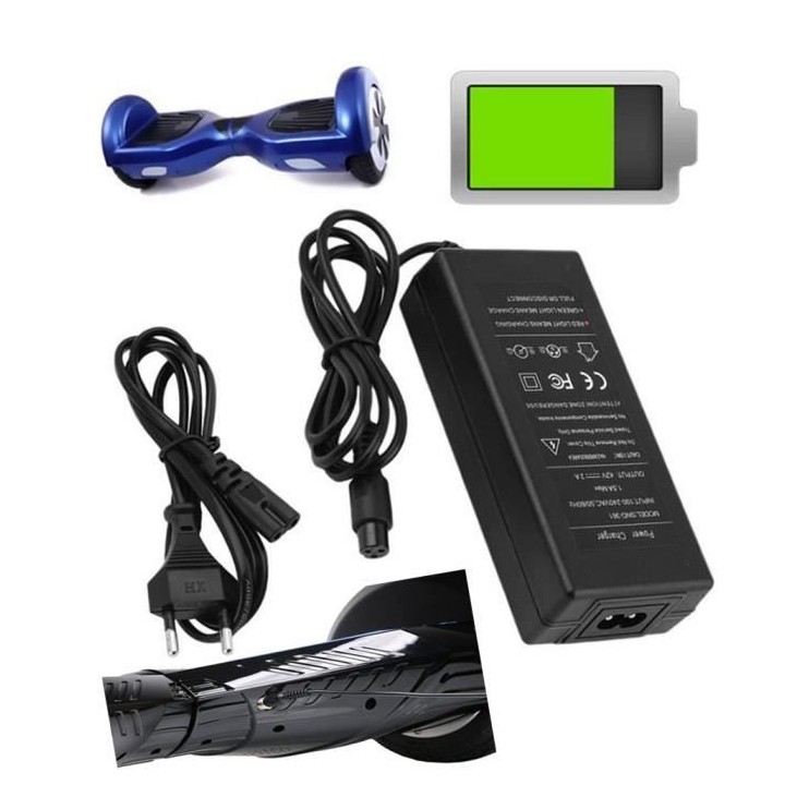 42V 2A Cargadores de batería para Hoverboards Cargador de scooter duradero