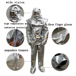 Coverall in aluminium resist to heat up to 900°c agreement ga88 94 protection gloves helmet jr international - 19