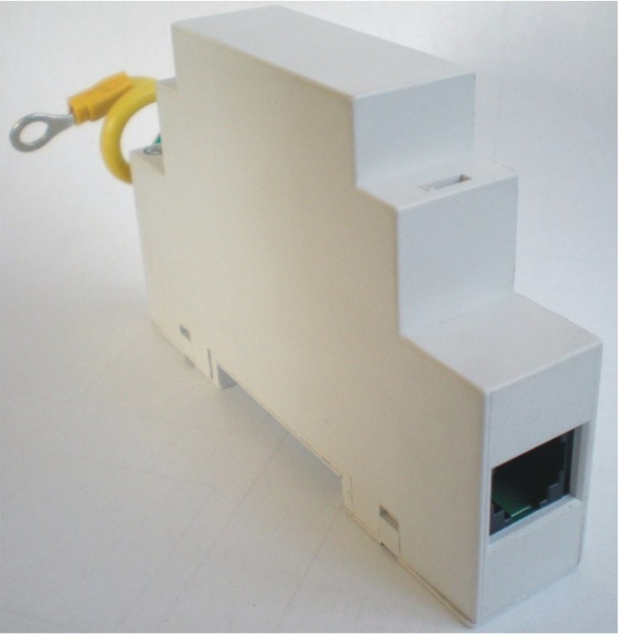 Una línea telefónica tel oleada rj11  / fax / módem / adsl descargador 3ka oleada 110v carril teléfono jr international - 1