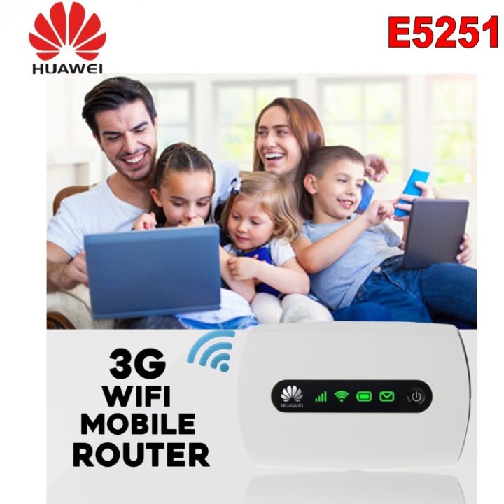 Unlocked Huawei E5251 42.2Mbps 3G HSPA+ UMTS 900/2100MHz USB Wireless Router Pocket WiFi Mobile Broadband PK E5220 E5331 E5332 j