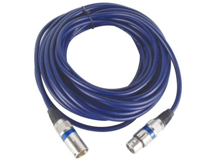 Xlr maschio dmx estensione professionale 3p xlr femmina a pac101 velleman 1m velleman - 3