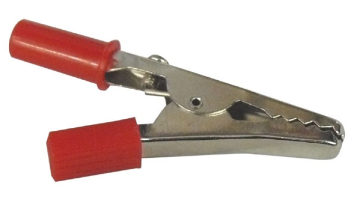 Krokodilklemme isoliert ø 4 mm rot jr  international - 1