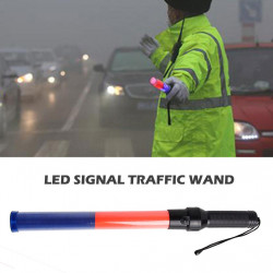 Traffic police baton 21 inch red lightingtraffic led safety control reflective warning stick flashlight jr  international - 11