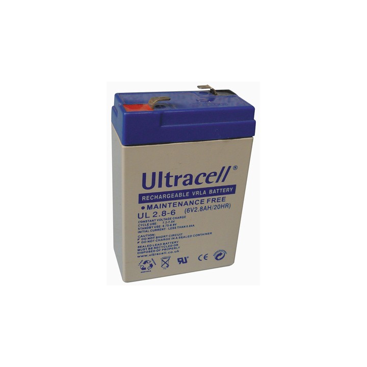 Batteria ricaricabile 6vcc 2.8ah permette l'alimentazione in caso d'interruzione elettricita' conrad - 1