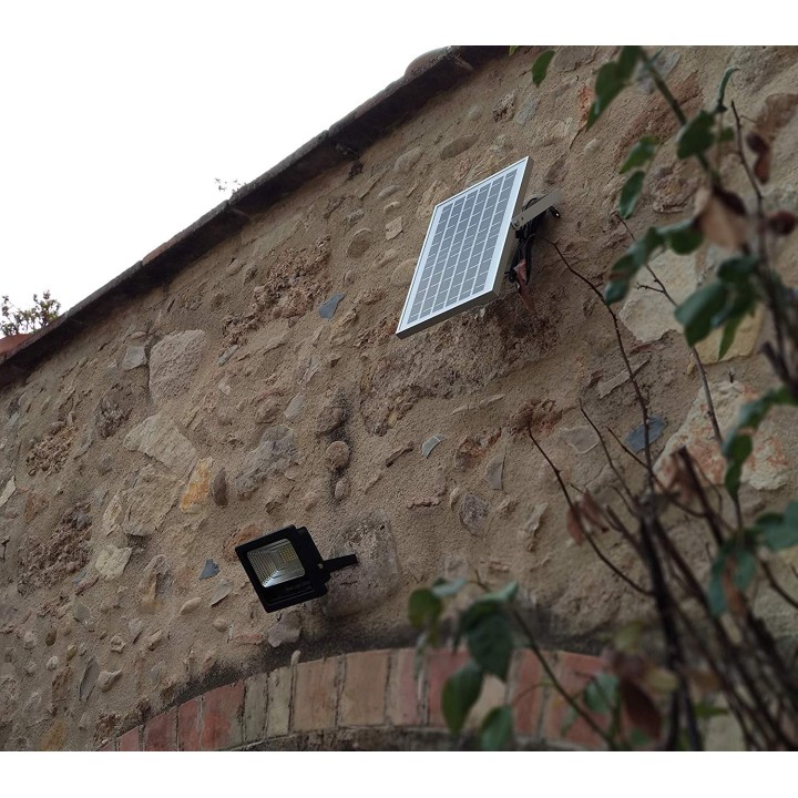 Lámpara solar 40w + panel solar + batería Iluminación del proyector 48 LED 1250 LM IP66 foco