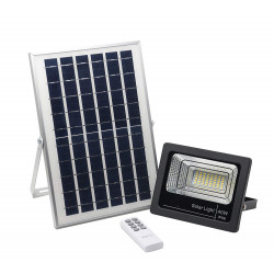 Lampe solaire 40w + panneau solaire + batterie Projecteur eclairage 48 LED 1250 LM IP66 spot lumiere