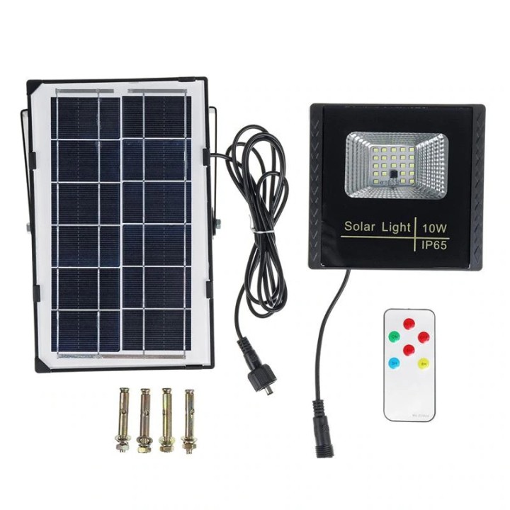 10W Waterproof IP65 Solar Light LED Flood Light Floodlight Outdoor Security Wall Lamp with Remote Controller