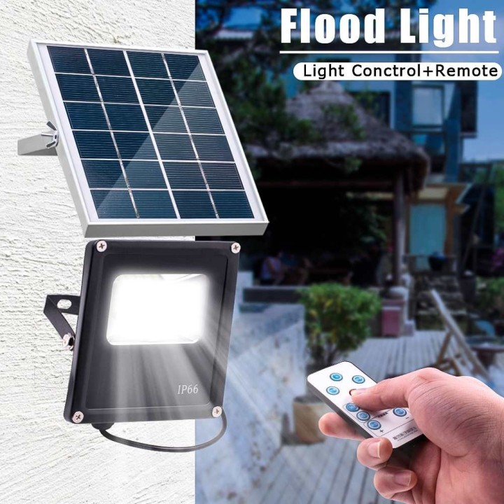 Wasserdichte Solarfluter 20W Fernbedienung + Timer + Lichtsteuerung Außenbeleuchtung
